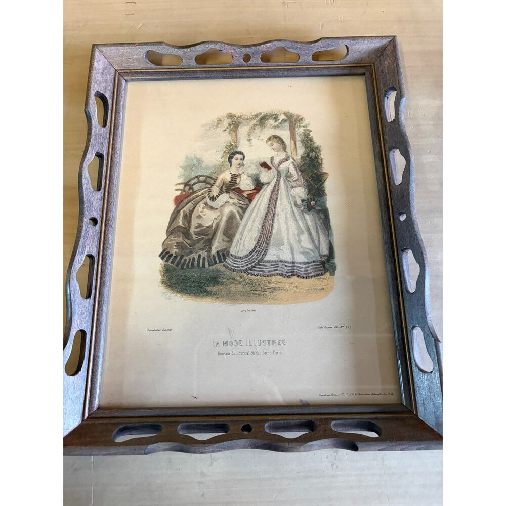 La Mode Illustree Paris 1860’s Fashion Victorian Framed Print Imp Leroy #323